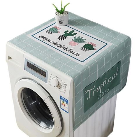 1 pcs housse machine a laver, protege machine a laver, housse anti-poussière pour réfrigérateur pour la maison, housse multifonctionnelle pour machine à laver avec sac de rangement, 140×55cm (1/4)