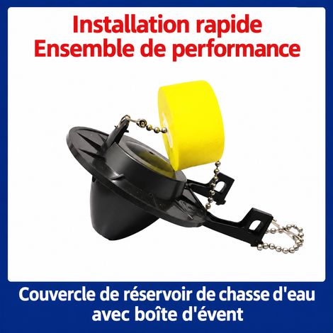 Clapet de Chasse d'Eau WC en Caoutchouc, Clapet noir 2 pouces avec flotteur, 1 × 1 × 1 cm, 500 g – Livraison gratuite (1/3)