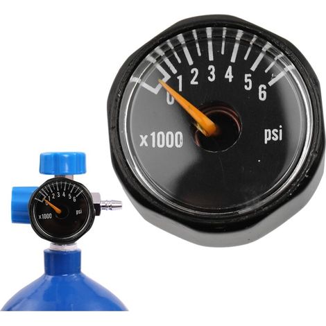 Mini manometro di alta precisione da 1/8 NPT per CO2, micro manometro (6000 PSI) (1/4)