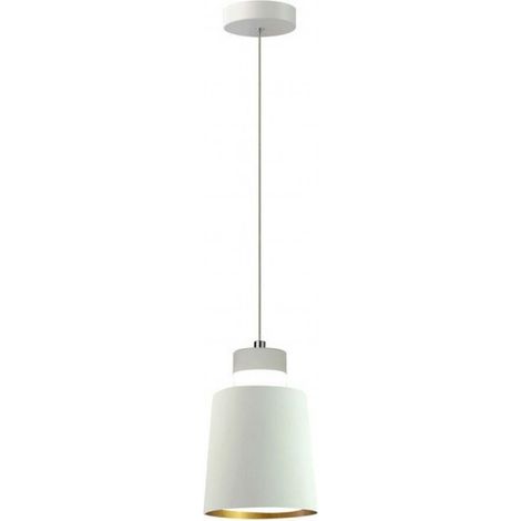 Lampadario Led a Sospensione Coppa Campana in Metallo 7W 4000K Colore Bianco Con Plexiglass SKU-3929 (1/5)