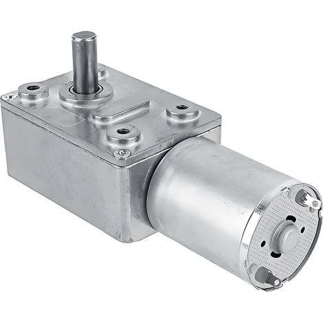 DC 12V Reduction Motor, High Torque Worm Gear Motor, CW/CCW Reversible Gearbox Motor(5RPM) (1/4)