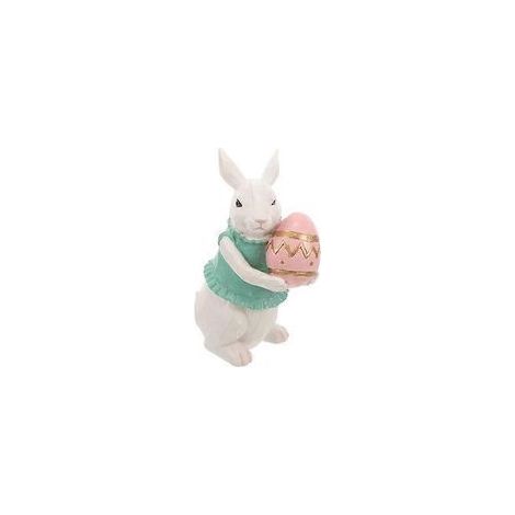 Hasenfigur aus Kunstharz, Osterdekoration, kleiner Deko-Hase für den Garten. - Crezuo