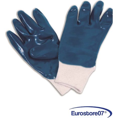guanti da lavoro in tela interamente spalmato in nbr polso maglia  tg.10 - pz 12 (1/3)