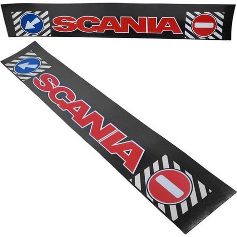 Guardabarros para semirremolque Scania rojo sobre negro 40x240cm