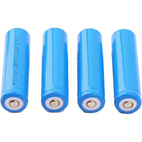 4 Batteries Lithium-ion Rechargeables 680 Mah 3.7v Bl-18650 Torches Led
