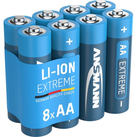 ANSMANN Mignon-Batterie, Lithium, AA, 1,5 V-, 8 Stück