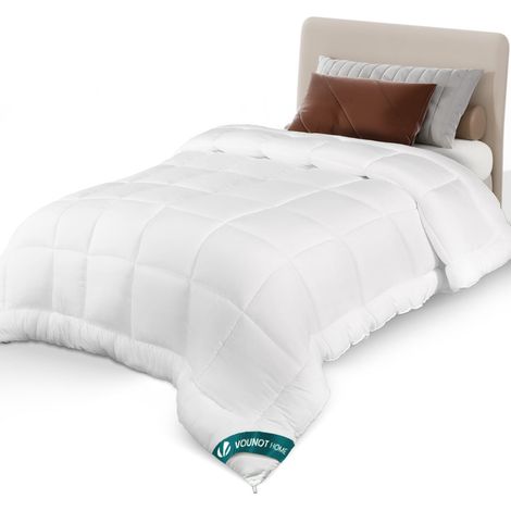 Vounot – Couette légère 155x200cm 200g/m² – Garnissage en microfibres 7D – Lavable en machine – Certifiée Oeko-Tex (1/5)