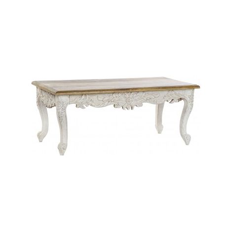 Table Basse en Bois de Mangue Sculpté (1/5)