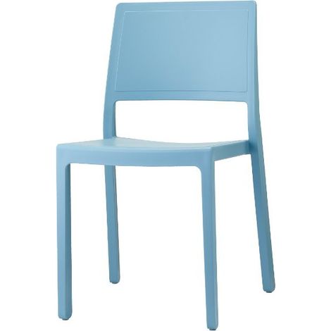Chaise de jardin, 6 Chaises jardin Kate SCAB design Bleu en Plastique, Scab design