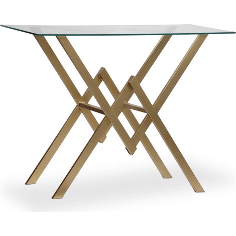 Console Murviel en Verre et Pieds Or (1/3)