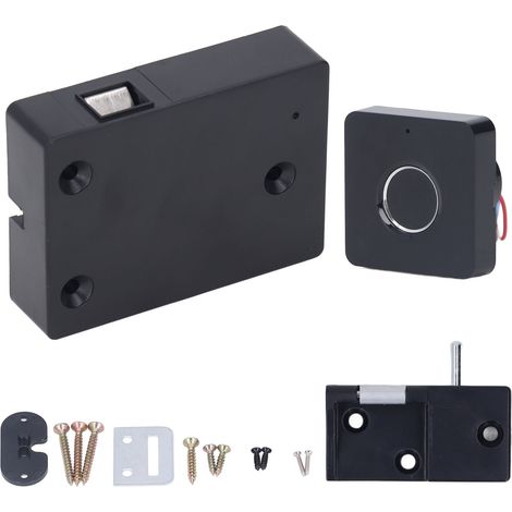 Serrure connectée Ortviai T4 à empreinte digitale pour meuble, acier inoxydable 304, design élégant avec voyant RGB, installation facile sans perçage (1/3)