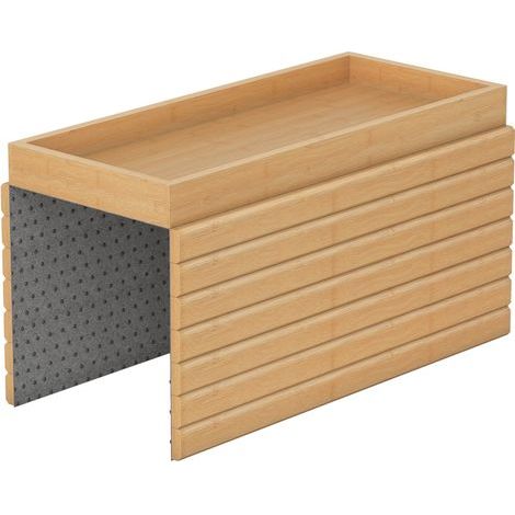 Plateau d'accoudoir pour canapé en bois de bambou, pratique pour poser boissons, en-cas et télécommandes (1/5)