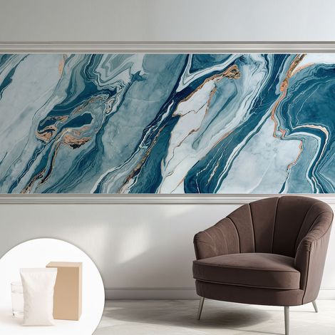 Papier peint intissé pour salon chambre à coucher peint imprimé pour mur - Colle incluse gratuite Élégance minérale 250x104 cm (1/5)