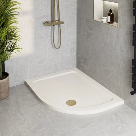 1200 x 800mm Low Profile Non Slip Offset Quadrant Shower Tray and Waste - Right Hand (1/3)