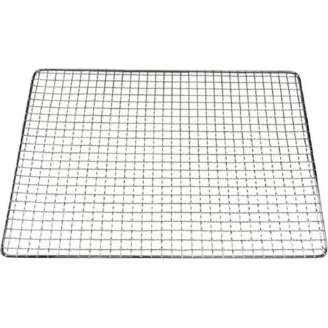 Grille métallique carrée réutilisable pour barbecue, grille de cuisson pour barbecue (argenté-2) (1/5)
