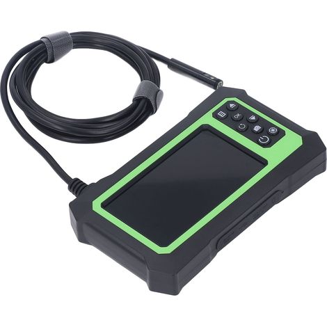Endoscope industriel à double objectif, caméra d'inspection endoscopique numérique 1080P, 8 mm, endoscope étanche IP67 avec écran LCD de 4,3 pouces, caméra d'égout avec 8+1 lumières LED, vert 2M. (1/5)