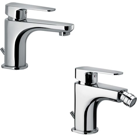 Composizione Sly, miscelatori lavabo e bidet in ottone cromo di (1/3)