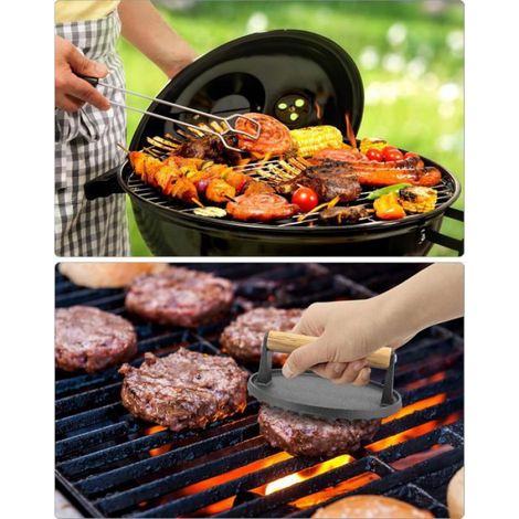 Moule À Hamburger - Fonte - Pour Éliminer La Graisse - Convient Gaz Induction Électrique - 17 5 Cm (1/5)