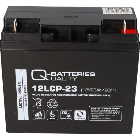Q-Batteries 12LCP-23 12 V 23 Ah AGM Deep-Cycle-Akku (1/5)