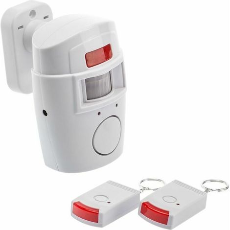Alarme maison sans fil avec détecteur de mouvement à utiliser comme protection contre le cambriolage d'alarme Maison de sécurité avec 2 Télécommande infrarouge/Controller TV Guide/8 m de portée, 105 d (1/5)