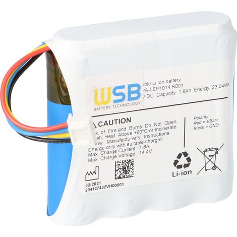LiFePo4 Akku 12,8V 1,8Ah mit BMS und JST-Stecker (1/5)