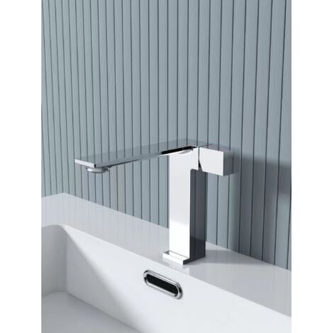 Robinet chromé pour lavabo, mitigeur 2-voies en laiton, design moderne et élégant pour salle de bain