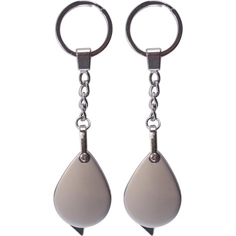 Porte-clés en forme de loupe grossissante x 30 – Loupe de poche portable en métal avec étui rotatif, loupe de bijoux pliable pour la lecture, l'inspection de bijoux et les voyages (1/5)