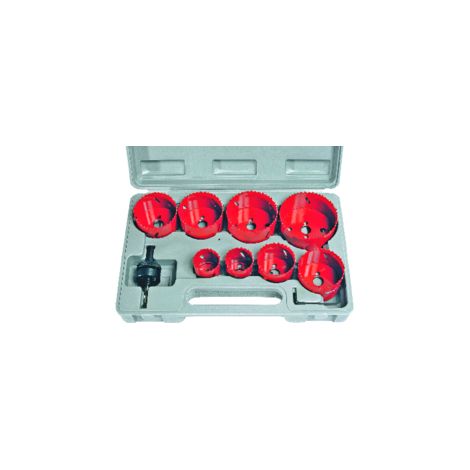 coffret de 8 scies cloches hss bi-métal