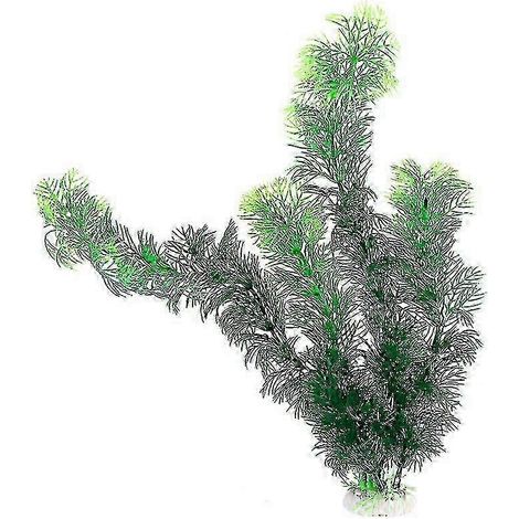 Plantes artificielles vertes en plastique pour aquarium (25-26 x 30 cm) - Décoration réaliste et sans danger