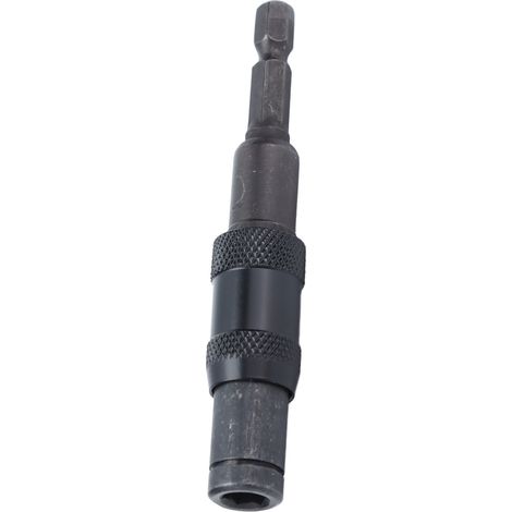 Embout prolongateur réversible multifonctionnel pour tournevis, tige d'extension universelle à perçage, mandrin hexagonal auto-bloquant, rallonge noire pour vissage rapide (1/5)