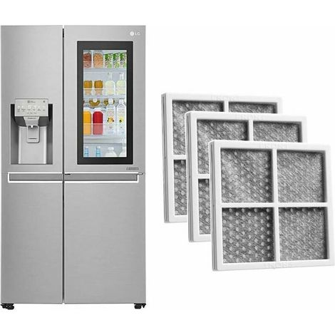 3-teiliges Ersatz-Luftfilterset für LG Pure n Fresh Kühlschränke und Gefrierschränke, kompatibel mit LG LT120F, LFX31925SW, LFX31925SB (1/4)