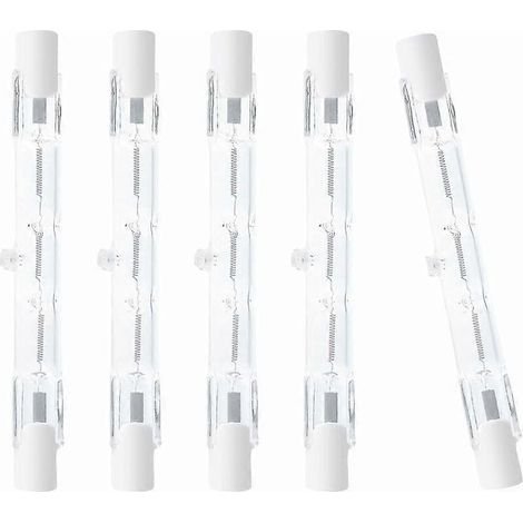 Ampoules halogènes R7s, 78 mm, 150 W, à intensité variable pour éclairage de plafond et d'extérieur. (1/3)
