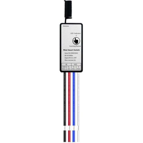 Télécommande Sans Fil 433 MHz Récepteur Relais DC 3.6V 6V 12V Module 1 Canal Pour Lampe LED DIY