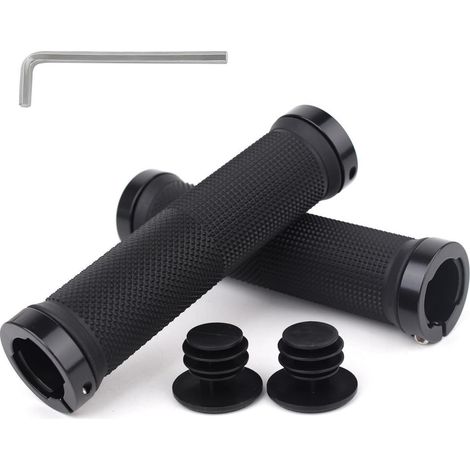 Poignées de vélo ergonomiques antidérapantes en caoutchouc pour VTT, BMX, VAE, trottinette, 22 mm (1/5)