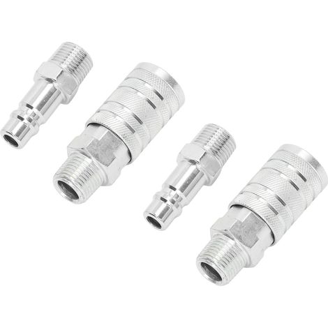 Kit de raccords pour outils pneumatiques American Pneumatic 1/2 pouce NPT, raccord rapide pour tuyau d'air, kit de connexion pour accessoires de compresseur d'air industriel I/M (1/5)