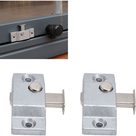 2 Sets pro Verkauf: Riegel für Faltfenster, Schloss für Drehkippfenster, Riegel für Badezimmerschiebetüren, Diebstahlsicherung für Balkonfenster, Zubehör für Glastüren und Fenster (1/5)