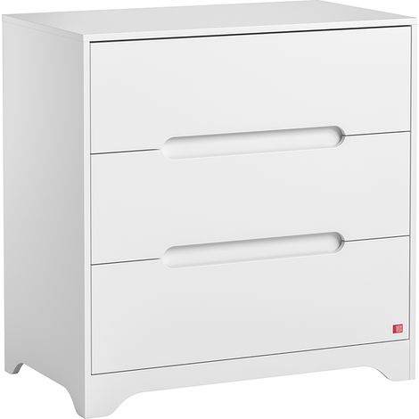 Kommode mit 3 Schubladen Vox Ova Weiß