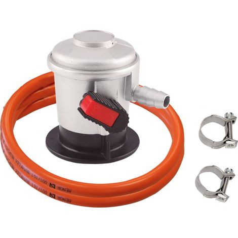 Kit régulateur de gaz avec flexible butane 80 cm