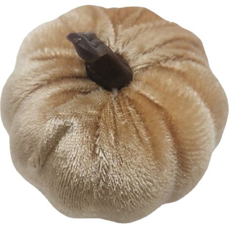 Citrouille Artificielle - Décoration Automnale - 6,5 cm - En Flanelle - Pour Intérieur Extérieur - 1 Pièce (1/4)