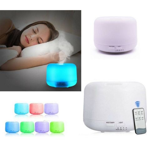 Aromatherapie 7 Led Humidificateur Ultrasonique Purificateur + Telecommande (1/5)