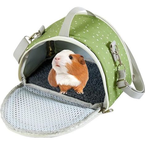 Cage de transport portable pour petits animaux, en tissu mesh respirant, 21 x 13,5 x 16 cm, multicolore (1/5)