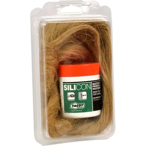 Facot KITBAG Raccordi idraulici Silicon Mastice pasta verde 150 GR + Canapa 60 GR