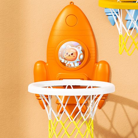 Entraîneur de tir au panier de basket-ball Rocket pour enfants, kit de tir pliable orange (1/5)