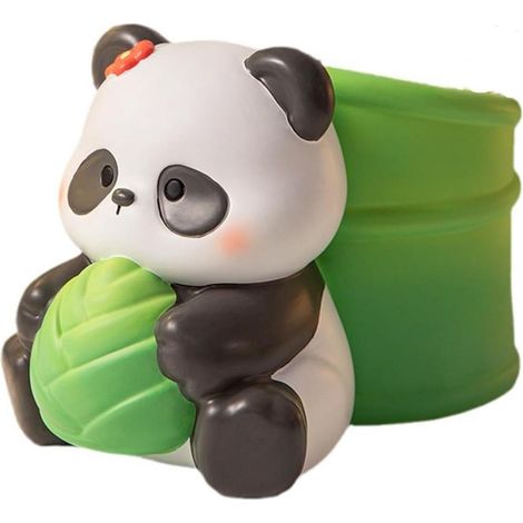 Kreativer Panda-Stiftehalter aus Kunstharz, dekorative Aufbewahrungsbox für den Schreibtisch, stilvolles Geschenk zum Schulanfang