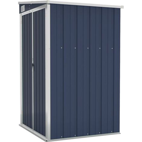 Vidaxl – Abri de jardin mural en acier galvanisé anthracite 118x100x178 cm – Double porte avec verrouillage – Protection contre intempéries