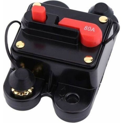 Disjoncteur 80 A - 12 V À 24 V - Pour Systèmes Audio Automobile Et Gros Appareils - 80 x 52 x 40 Mm - 1 Pièce (1/4)