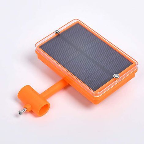 Intelligentes Ultraschall-Vogelabwehrgerät, solarbetriebenes Vogelabwehrgerät für Bauernhöfe und Obstplantagen (Orange) (1/5)
