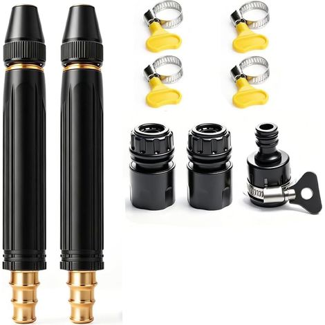 Hochdruck-Autospritzpistole – Boost-Düse, Pflanzen- und Gemüsebewässerung, Autoreinigung, einstellbare Mehrfachstrahlmuster (2er-Set) (1/5)