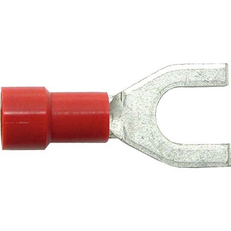 Connettore a crimpare in rame M4 fi 4,3mm per fili da 0,5-1,0mm2 rosso