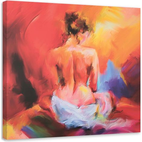Tableau déco Femme Nu Abstrait 40x40 (1/5)